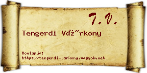 Tengerdi Várkony névjegykártya
